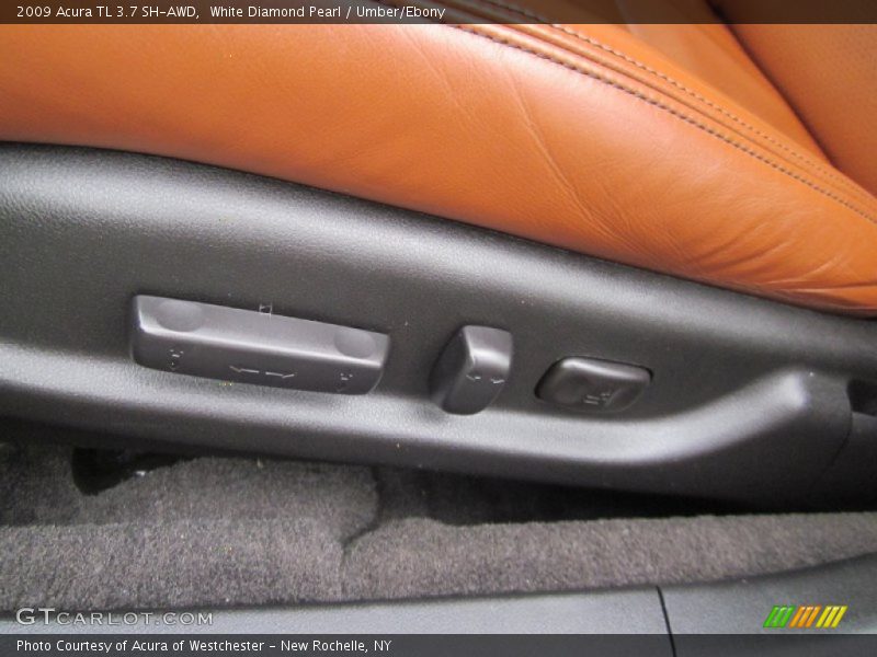 White Diamond Pearl / Umber/Ebony 2009 Acura TL 3.7 SH-AWD