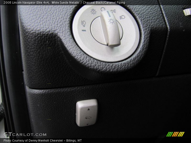 White Suede Metallic / Charcoal Black/Caramel Piping 2008 Lincoln Navigator Elite 4x4