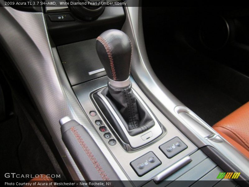White Diamond Pearl / Umber/Ebony 2009 Acura TL 3.7 SH-AWD
