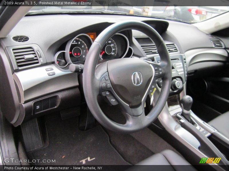 Polished Metal Metallic / Ebony 2009 Acura TL 3.5