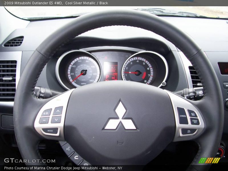 Cool Silver Metallic / Black 2009 Mitsubishi Outlander ES 4WD