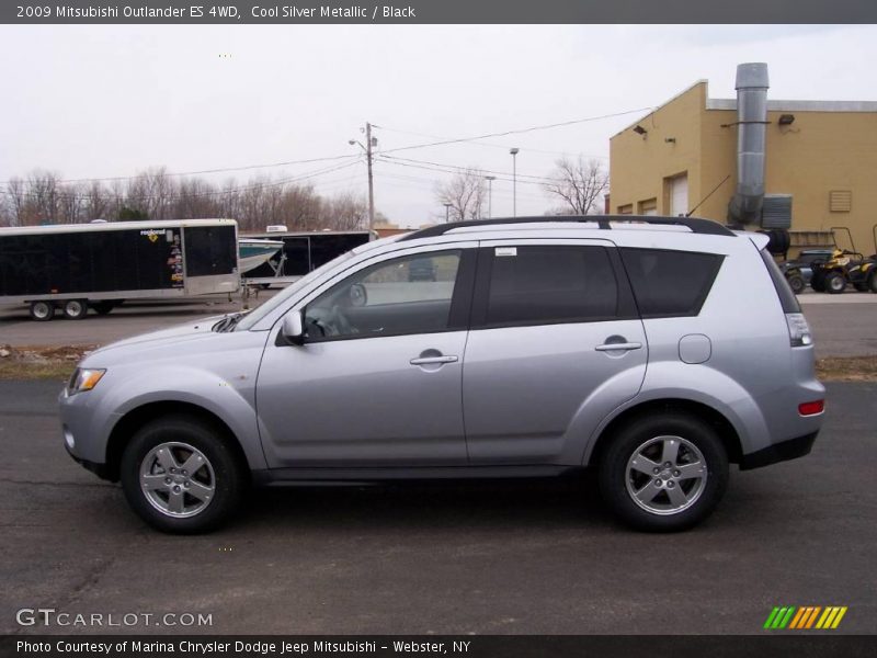 Cool Silver Metallic / Black 2009 Mitsubishi Outlander ES 4WD