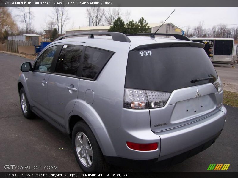 Cool Silver Metallic / Black 2009 Mitsubishi Outlander ES 4WD