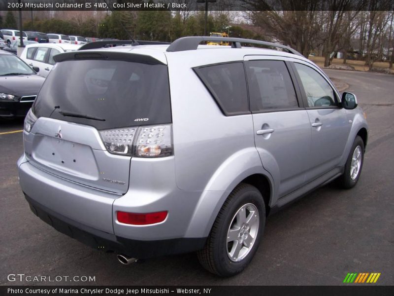Cool Silver Metallic / Black 2009 Mitsubishi Outlander ES 4WD