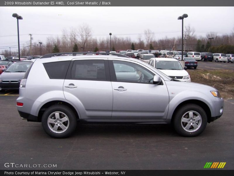Cool Silver Metallic / Black 2009 Mitsubishi Outlander ES 4WD