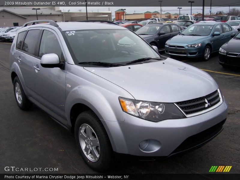 Cool Silver Metallic / Black 2009 Mitsubishi Outlander ES 4WD