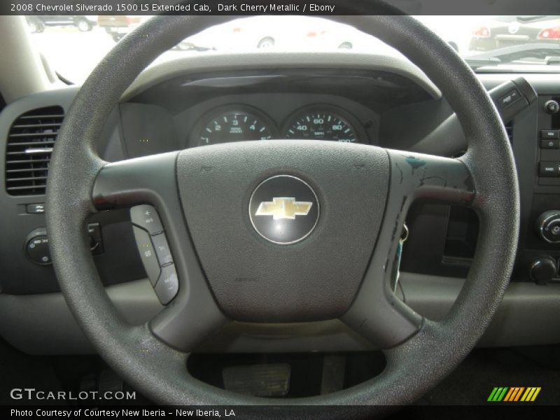 Dark Cherry Metallic / Ebony 2008 Chevrolet Silverado 1500 LS Extended Cab