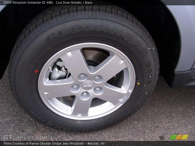 Cool Silver Metallic / Black 2009 Mitsubishi Outlander ES 4WD
