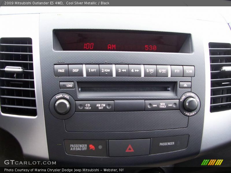 Cool Silver Metallic / Black 2009 Mitsubishi Outlander ES 4WD