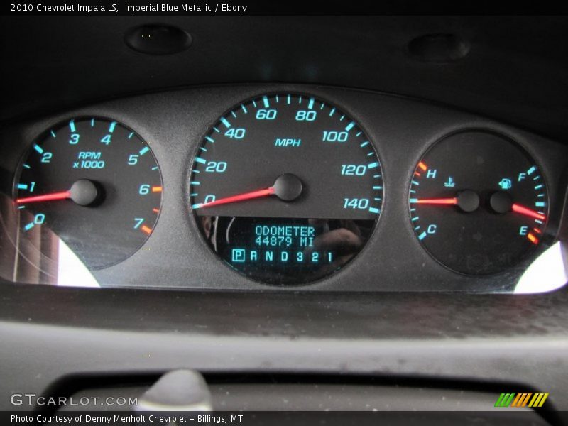 Imperial Blue Metallic / Ebony 2010 Chevrolet Impala LS