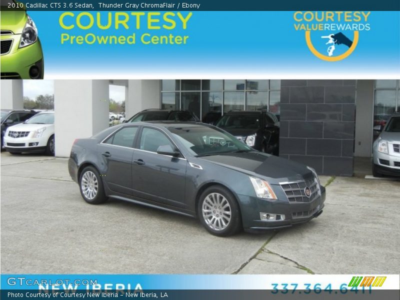 Thunder Gray ChromaFlair / Ebony 2010 Cadillac CTS 3.6 Sedan
