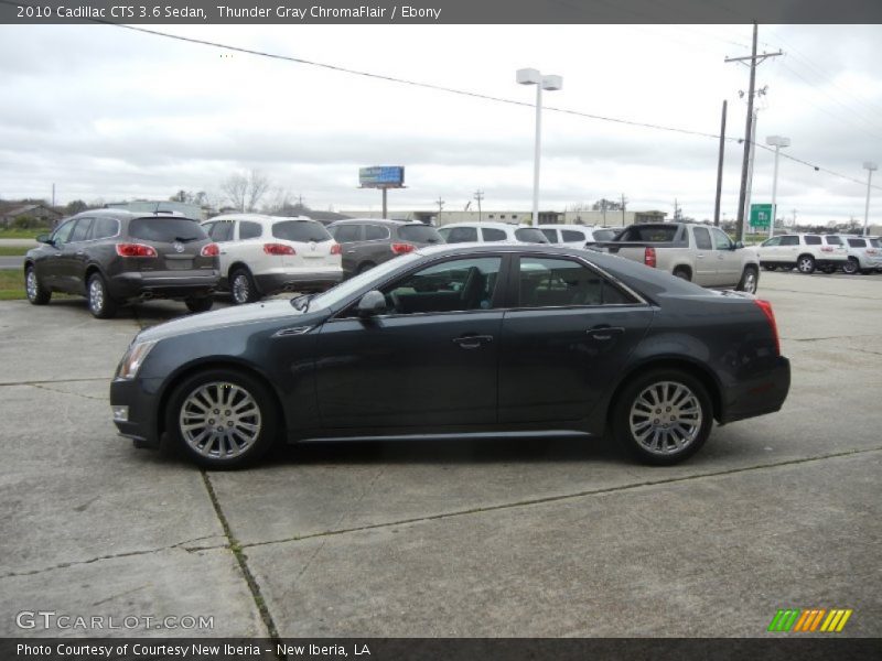 Thunder Gray ChromaFlair / Ebony 2010 Cadillac CTS 3.6 Sedan