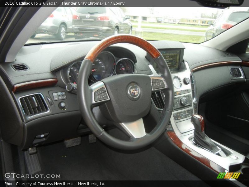 Thunder Gray ChromaFlair / Ebony 2010 Cadillac CTS 3.6 Sedan