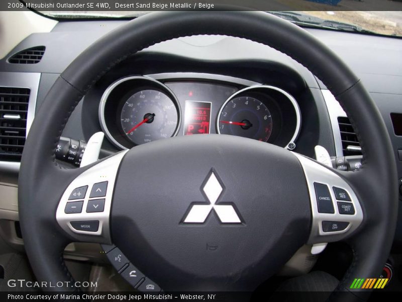 Desert Sand Beige Metallic / Beige 2009 Mitsubishi Outlander SE 4WD