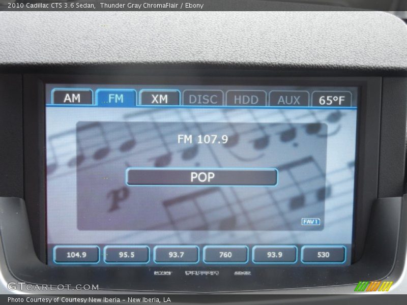 Thunder Gray ChromaFlair / Ebony 2010 Cadillac CTS 3.6 Sedan