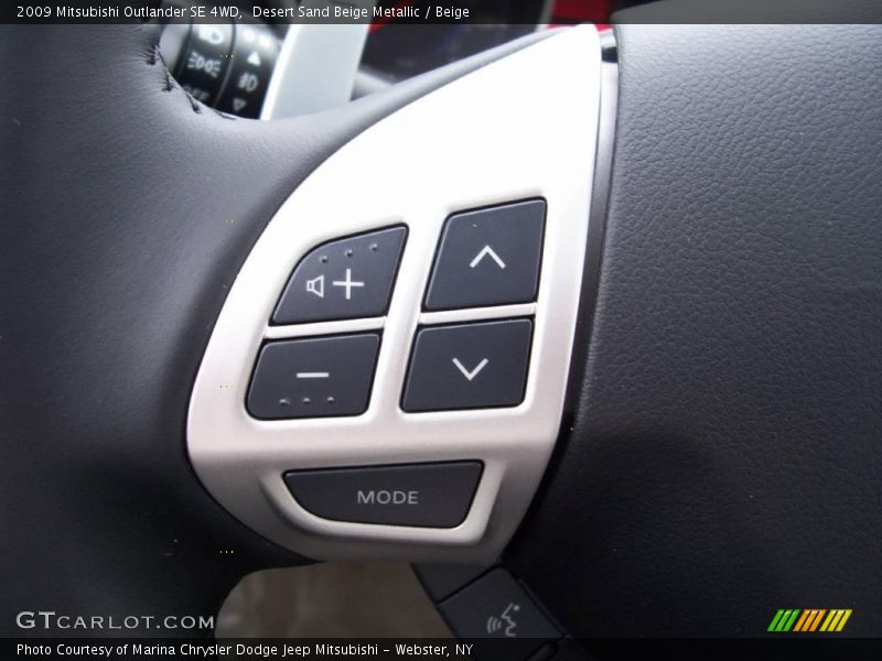 Desert Sand Beige Metallic / Beige 2009 Mitsubishi Outlander SE 4WD