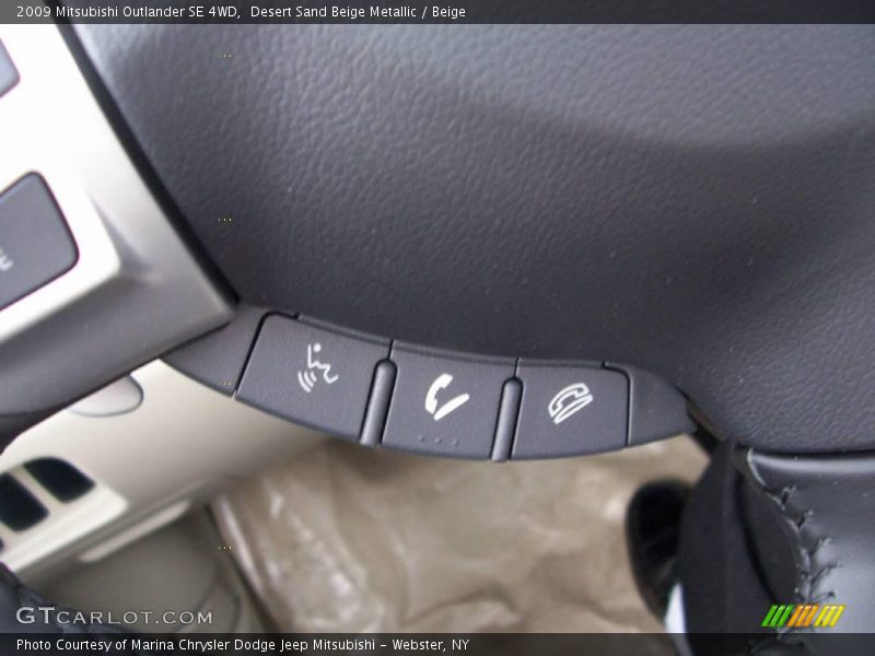 Desert Sand Beige Metallic / Beige 2009 Mitsubishi Outlander SE 4WD