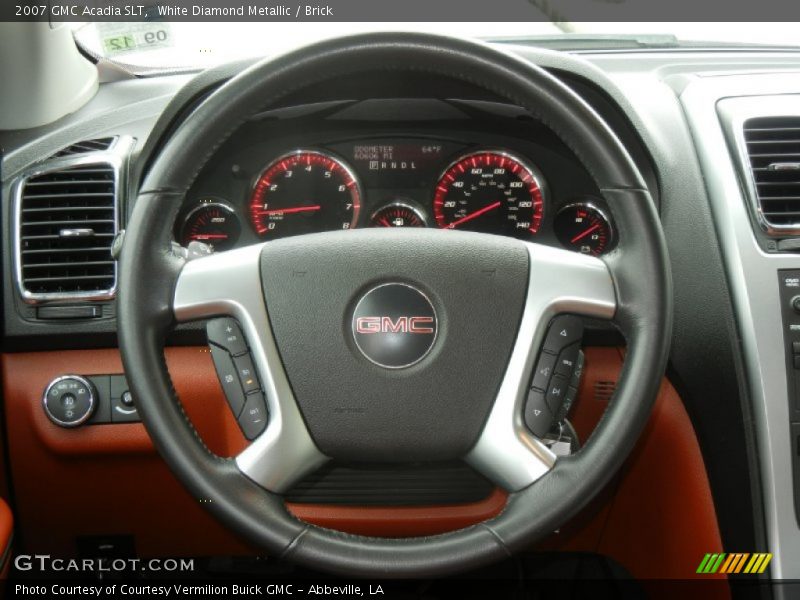 White Diamond Metallic / Brick 2007 GMC Acadia SLT