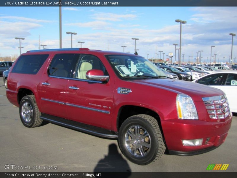 Red-E / Cocoa/Light Cashmere 2007 Cadillac Escalade ESV AWD