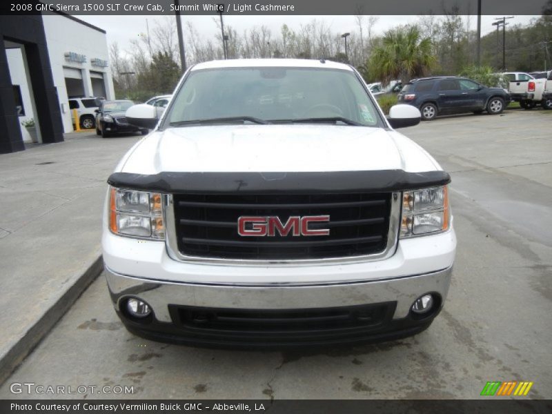Summit White / Light Cashmere 2008 GMC Sierra 1500 SLT Crew Cab