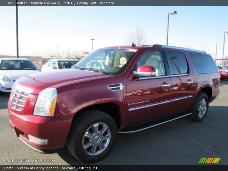 Red-E / Cocoa/Light Cashmere 2007 Cadillac Escalade ESV AWD