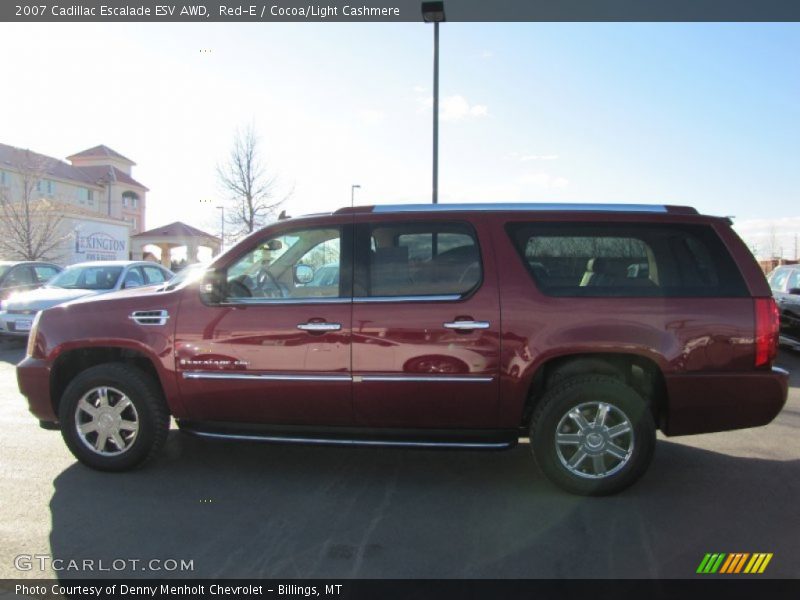 Red-E / Cocoa/Light Cashmere 2007 Cadillac Escalade ESV AWD