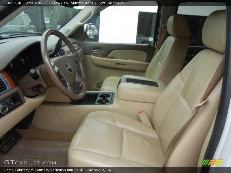 Summit White / Light Cashmere 2008 GMC Sierra 1500 SLT Crew Cab