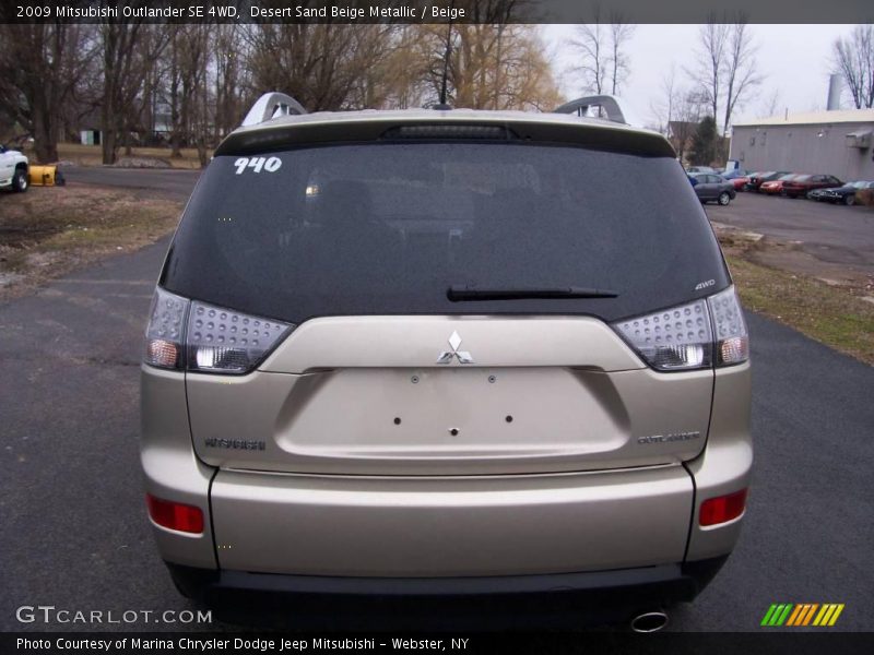 Desert Sand Beige Metallic / Beige 2009 Mitsubishi Outlander SE 4WD