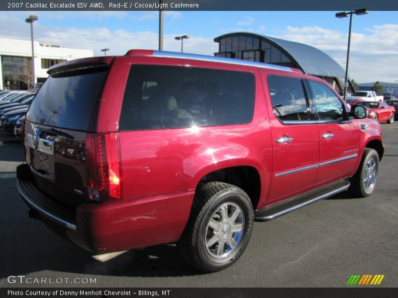 Red-E / Cocoa/Light Cashmere 2007 Cadillac Escalade ESV AWD