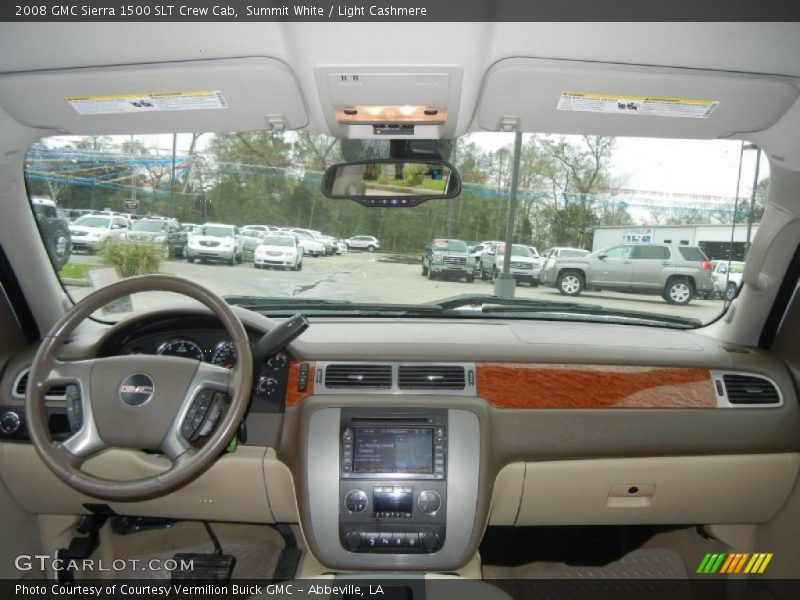 Summit White / Light Cashmere 2008 GMC Sierra 1500 SLT Crew Cab