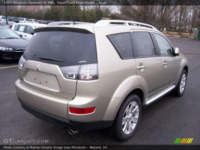 Desert Sand Beige Metallic / Beige 2009 Mitsubishi Outlander SE 4WD