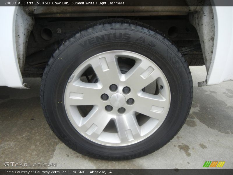 Summit White / Light Cashmere 2008 GMC Sierra 1500 SLT Crew Cab