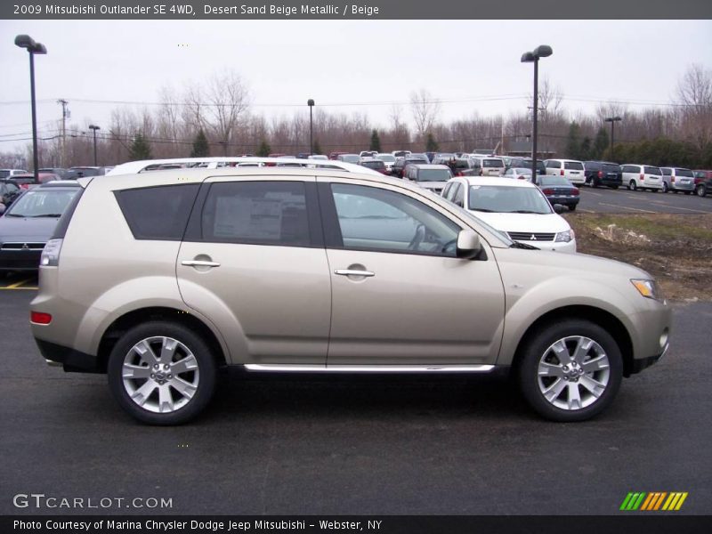 Desert Sand Beige Metallic / Beige 2009 Mitsubishi Outlander SE 4WD