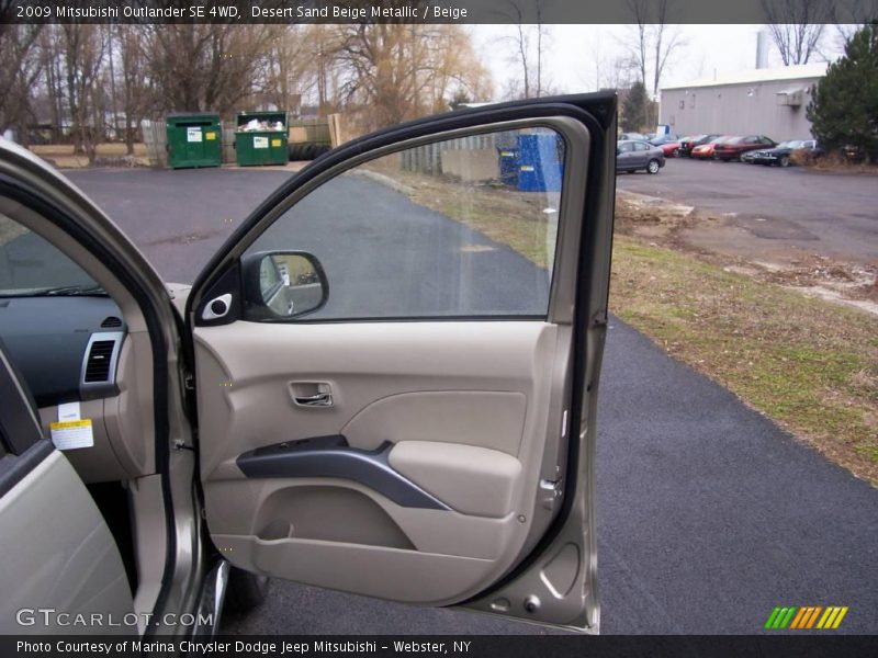 Desert Sand Beige Metallic / Beige 2009 Mitsubishi Outlander SE 4WD
