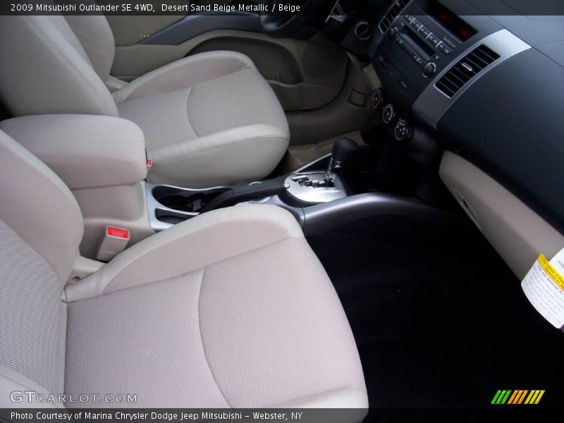 Desert Sand Beige Metallic / Beige 2009 Mitsubishi Outlander SE 4WD
