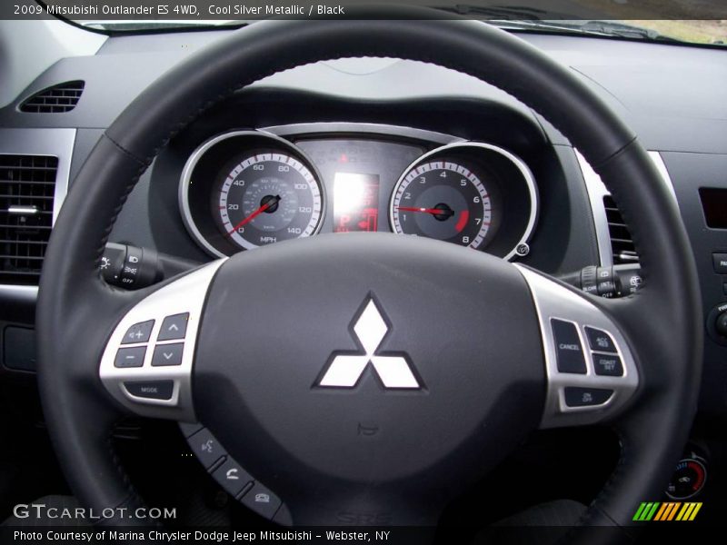 Cool Silver Metallic / Black 2009 Mitsubishi Outlander ES 4WD