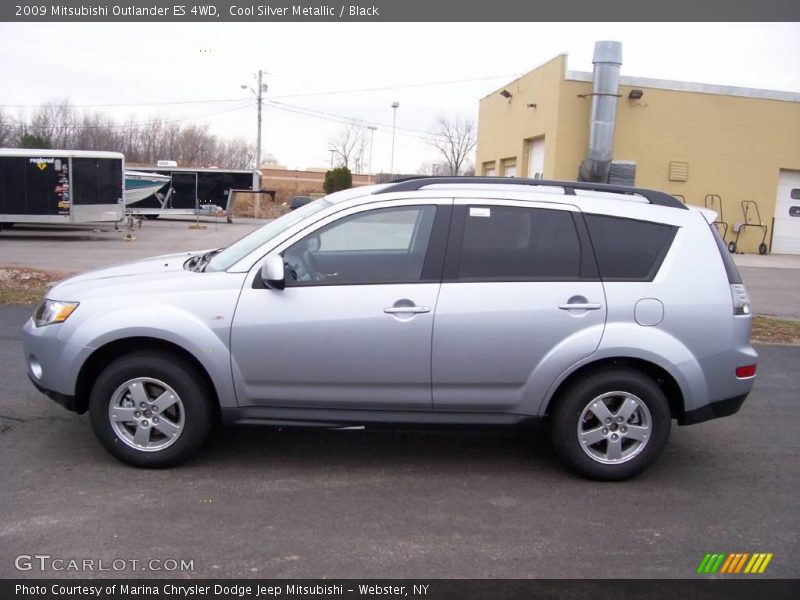 Cool Silver Metallic / Black 2009 Mitsubishi Outlander ES 4WD