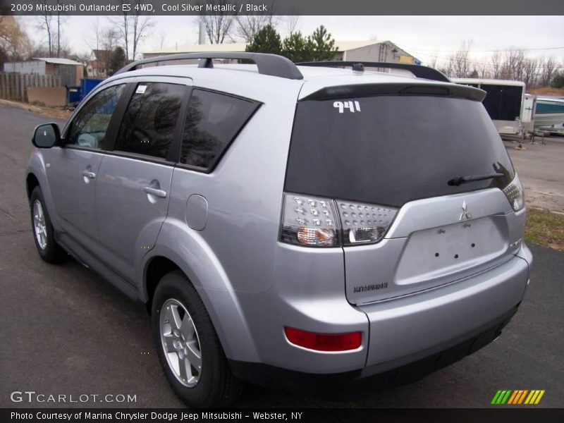 Cool Silver Metallic / Black 2009 Mitsubishi Outlander ES 4WD