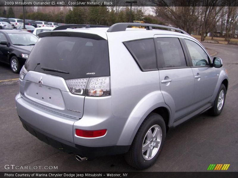 Cool Silver Metallic / Black 2009 Mitsubishi Outlander ES 4WD