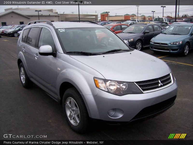 Cool Silver Metallic / Black 2009 Mitsubishi Outlander ES 4WD