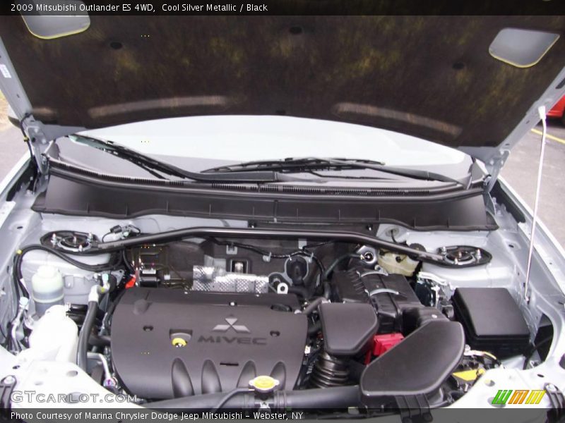 Cool Silver Metallic / Black 2009 Mitsubishi Outlander ES 4WD