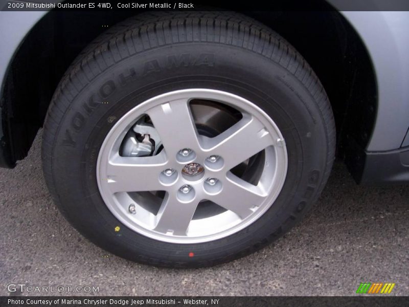 Cool Silver Metallic / Black 2009 Mitsubishi Outlander ES 4WD