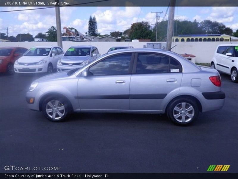 Silver / Gray 2007 Kia Rio LX Sedan