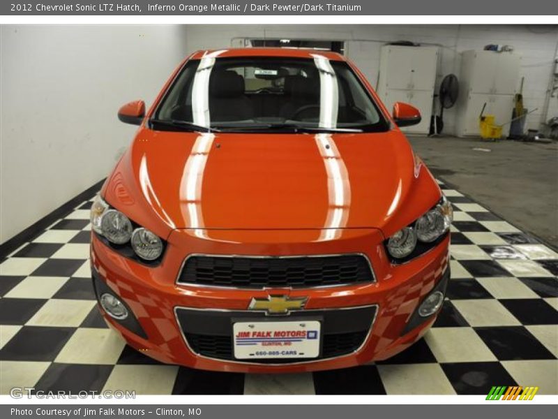 Inferno Orange Metallic / Dark Pewter/Dark Titanium 2012 Chevrolet Sonic LTZ Hatch