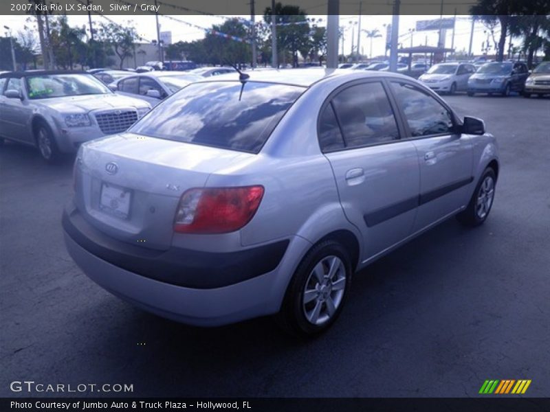 Silver / Gray 2007 Kia Rio LX Sedan