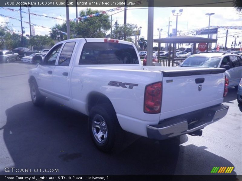 Bright White / Medium Slate Gray 2008 Dodge Ram 1500 SXT Quad Cab