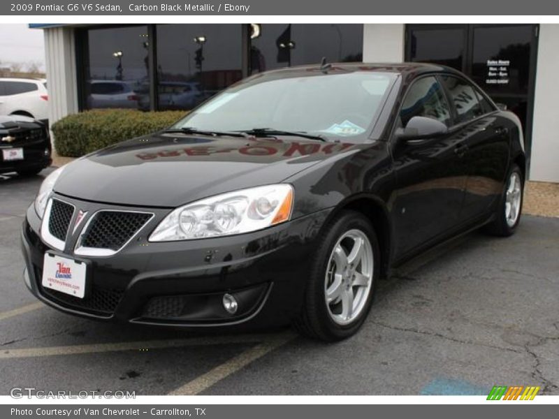 Carbon Black Metallic / Ebony 2009 Pontiac G6 V6 Sedan
