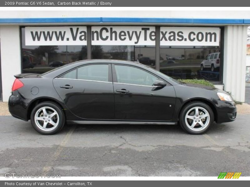 Carbon Black Metallic / Ebony 2009 Pontiac G6 V6 Sedan