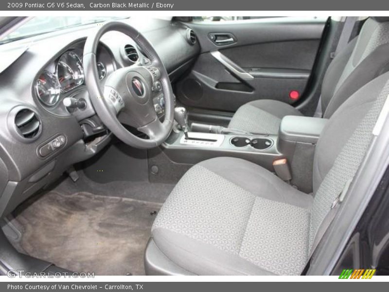  2009 G6 V6 Sedan Ebony Interior