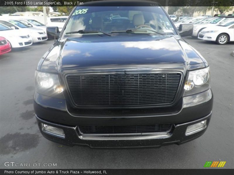 Black / Tan 2005 Ford F150 Lariat SuperCab